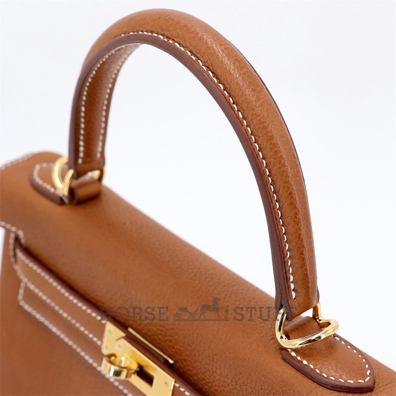 Hermès Kelly Retourne 25 Gold Fauve Barenia Faubourg GHW