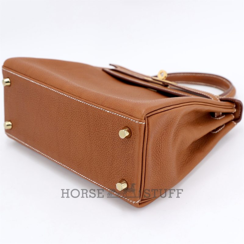 Hermès Kelly Retourne 25 Gold Fauve Barenia Faubourg GHW