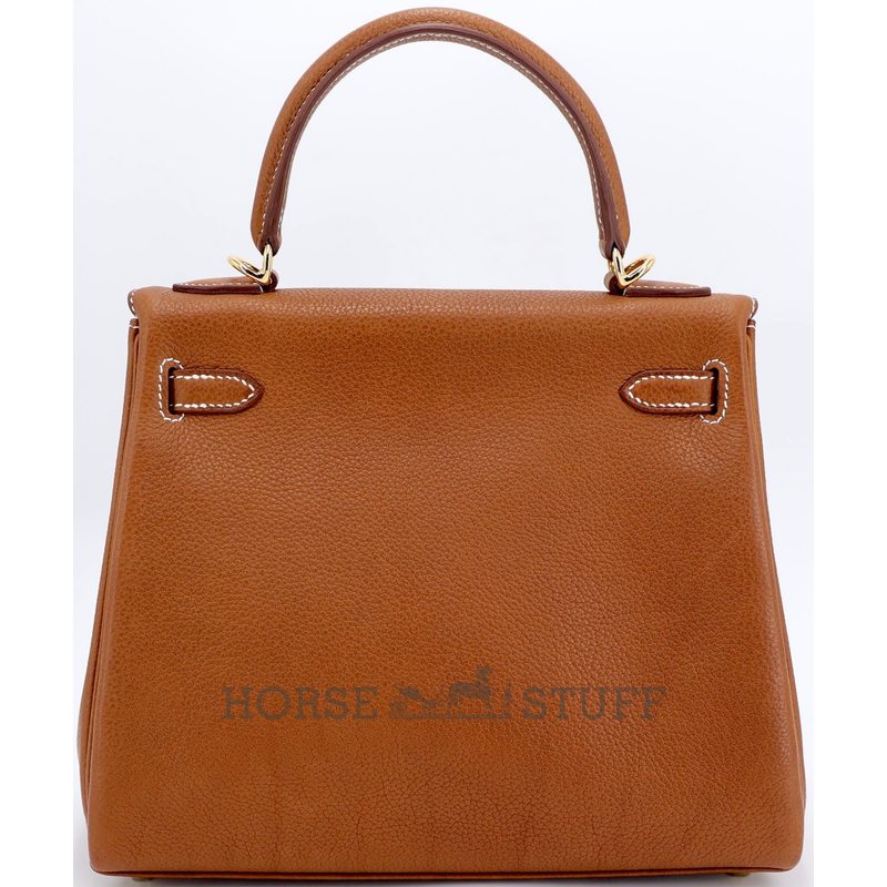 Hermès Kelly Retourne 25 Gold Fauve Barenia Faubourg GHW
