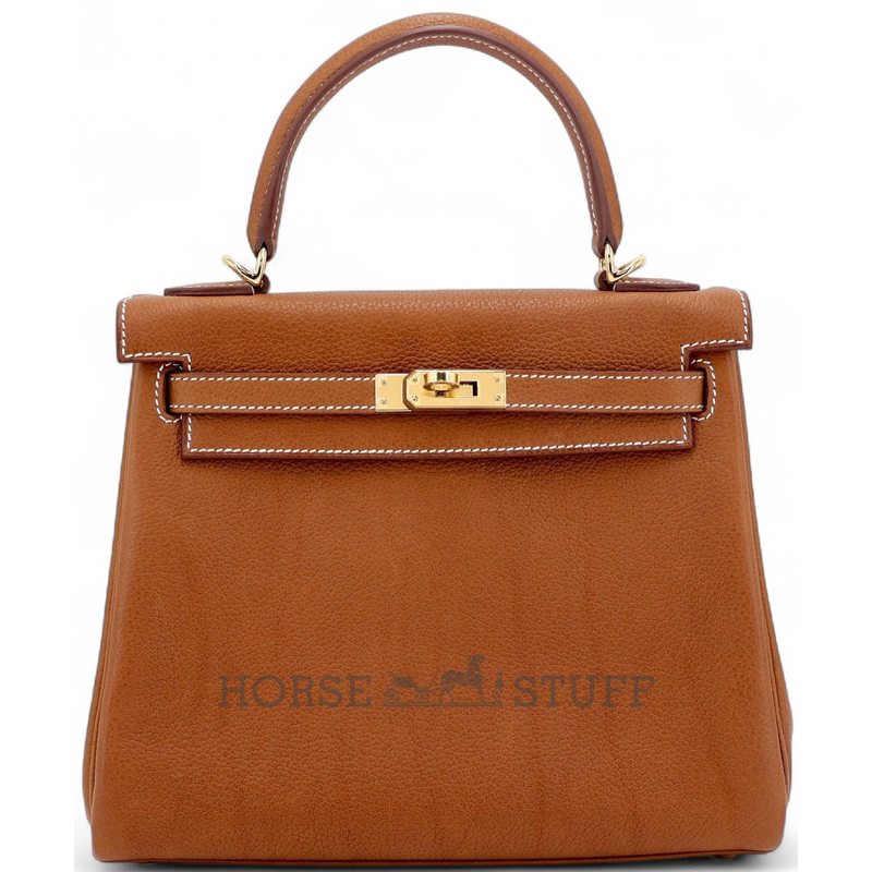 Hermès Kelly Retourne 25 Gold Fauve Barenia Faubourg GHW