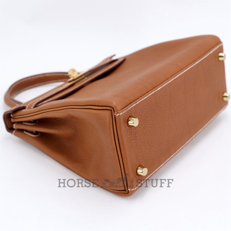 Hermès Kelly Retourne 25 Gold Fauve Barenia Faubourg GHW