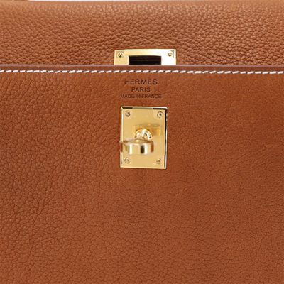 Hermès Kelly Retourne 25 Gold Fauve Barenia Faubourg GHW