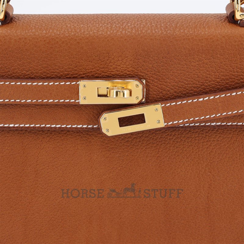 Hermès Kelly Retourne 25 Gold Fauve Barenia Faubourg GHW