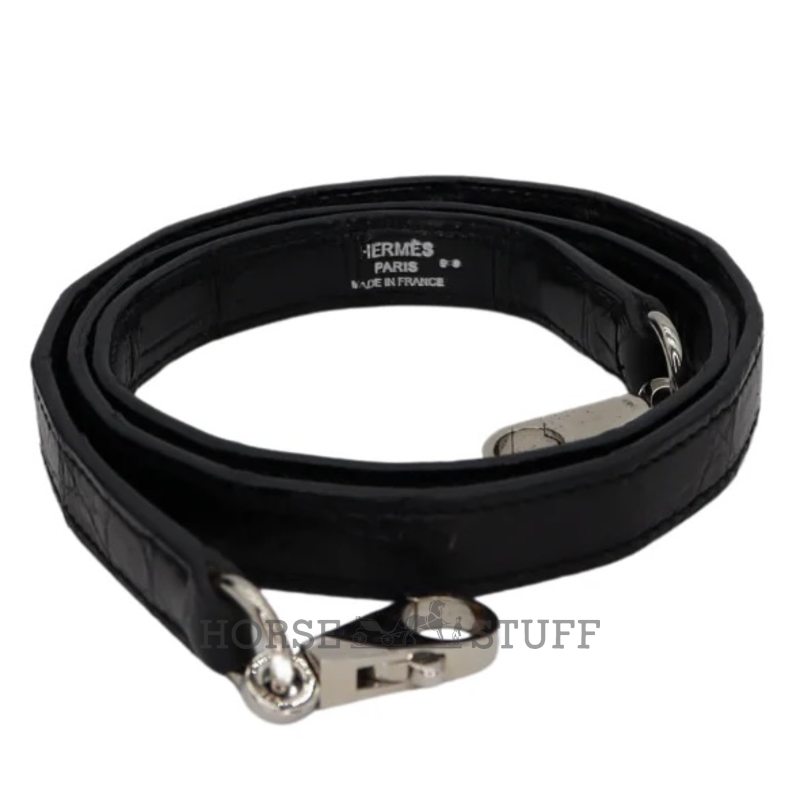 Hermès Kelly Retourne 25 Black Matte Crocodile Niloticus PHW