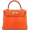 Hermès Kelly Retourne 25 Feu Matte Crocodile Niloticus GHW