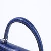 Hermès Kelly Retourne 25 Blue de Malte Matte Crocodile Porosus PHW