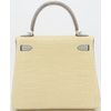Hermes Kelly Retourne 25 Special Order HSS Vanilla / Gris Perle  Matte Crocodile Alligator BPHW