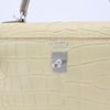 Hermes Kelly Retourne 25 Special Order HSS Vanilla / Gris Perle  Matte Crocodile Alligator BPHW
