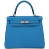 Hermès Kelly Retourne 25 Blue Zanzibar Togo PHW