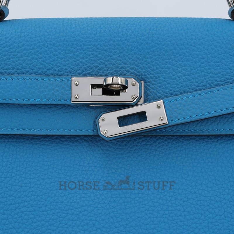 Hermès Kelly Retourne 25 Blue Zanzibar Togo PHW