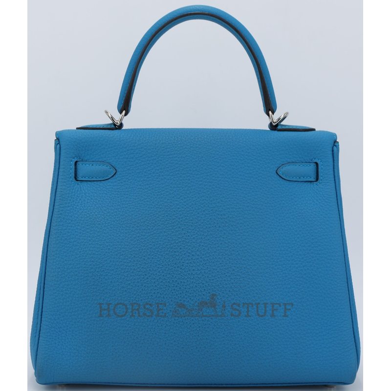 Hermès Kelly Retourne 25 Blue Zanzibar Togo PHW