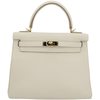 Hermès Kelly Retourne 25 Craie Togo GHW