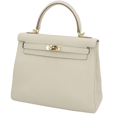 Hermès Kelly Retourne 25 Craie Togo GHW
