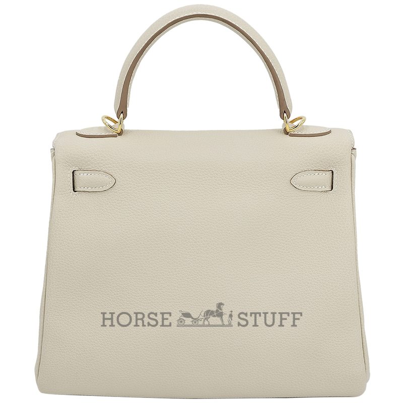 Hermès Kelly Retourne 25 Craie Togo GHW