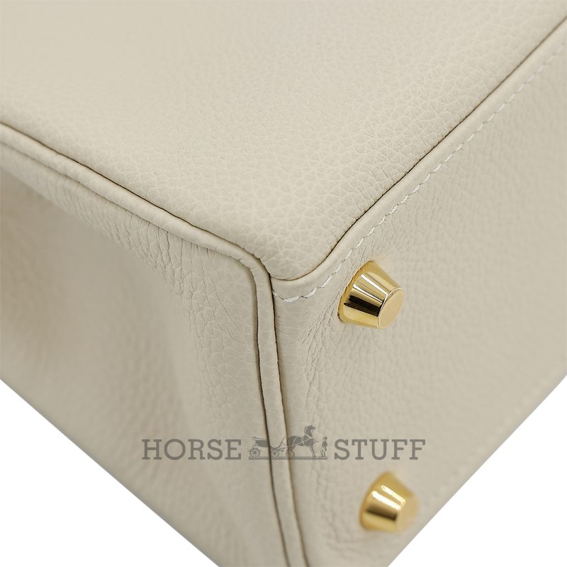 Hermès Kelly Retourne 25 Craie Togo GHW