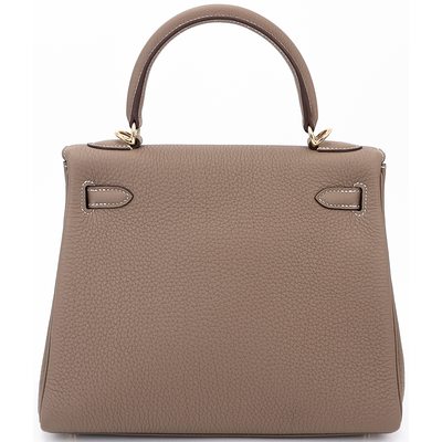 Hermès Kelly Retourne 25 Etoupe Togo GHW