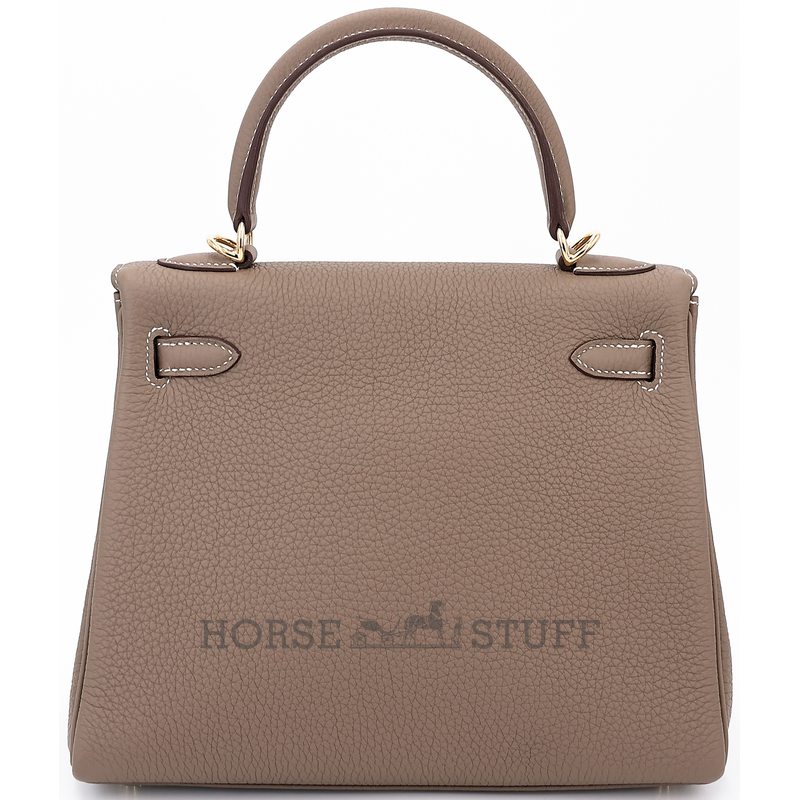 Hermès Kelly Retourne 25 Etoupe Togo GHW