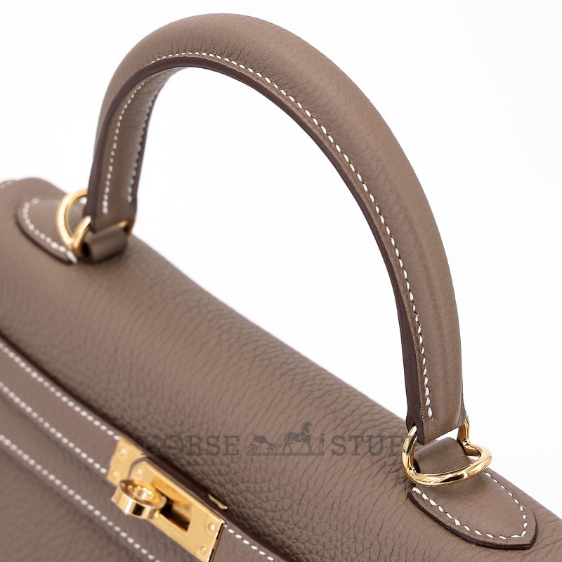 Hermès Kelly Retourne 25 Etoupe Togo GHW