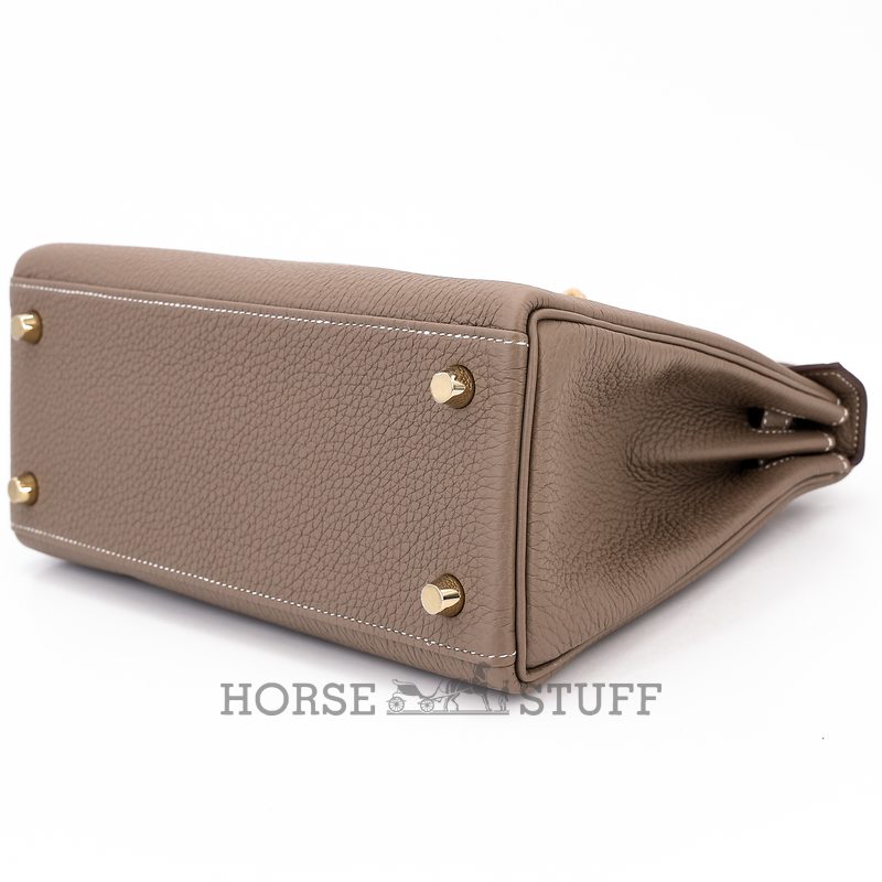 Hermès Kelly Retourne 25 Etoupe Togo GHW