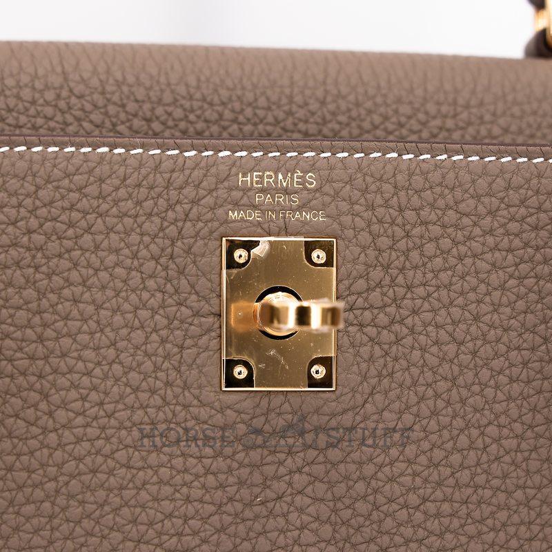 Hermès Kelly Retourne 25 Etoupe Togo GHW