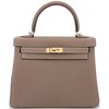 Hermès Kelly Retourne 25 Etoupe Togo GHW