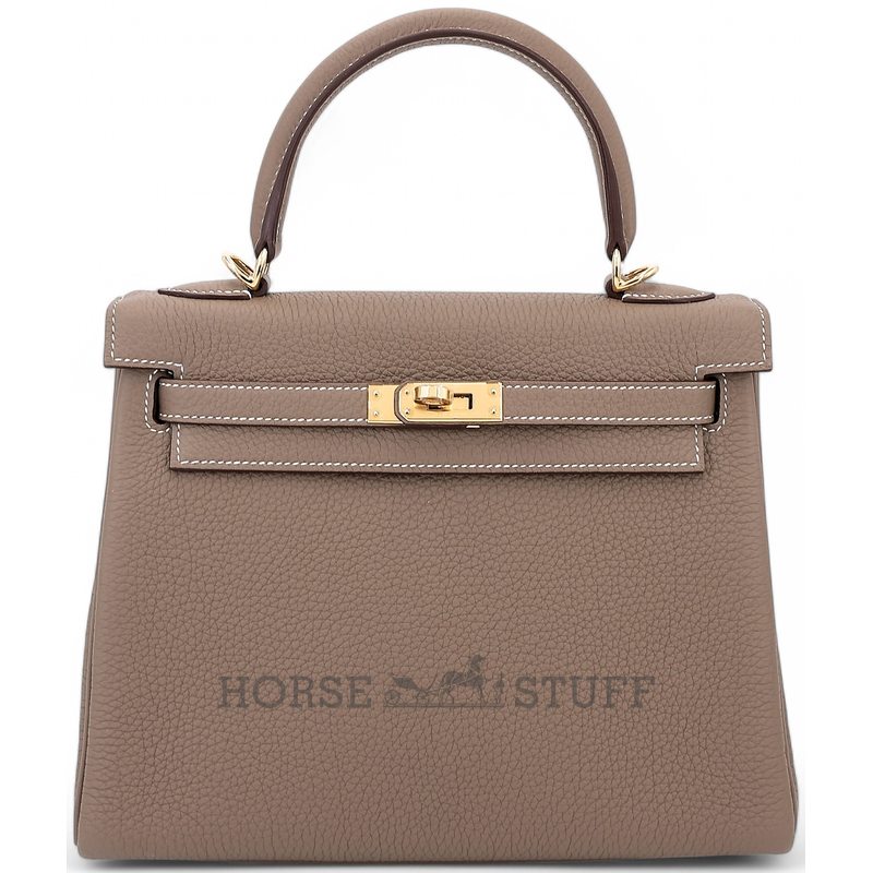 Hermès Kelly Retourne 25 Etoupe Togo GHW