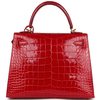Hermès Kelly Sellier 25 Braise Shiny Crocodile Alligator GHW