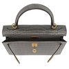 Hermès Kelly Sellier 25 Gris Ciment Shiny Crocodile Alligator GHW