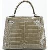 Hermès Kelly Sellier 25 Gris Tourterelle Shiny Crocodile Alligator BPHW