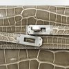 Hermès Kelly Sellier 25 Gris Tourterelle Shiny Crocodile Alligator BPHW