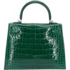 Hermès Kelly Sellier 25 Vert Emerald Shiny Crocodile Alligator PHW
