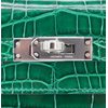 Hermès Kelly Sellier 25 Vert Emerald Shiny Crocodile Alligator PHW