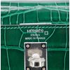 Hermès Kelly Sellier 25 Vert Emerald Shiny Crocodile Alligator PHW