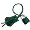 Hermès Kelly Sellier 25 Vert Emerald Shiny Crocodile Alligator PHW