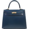 Hermès Kelly Sellier 25 Blue Sapphire Box Calf GHW