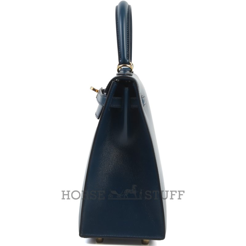 Hermès Kelly Sellier 25 Blue Sapphire Box Calf GHW