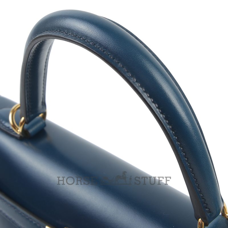 Hermès Kelly Sellier 25 Blue Sapphire Box Calf GHW