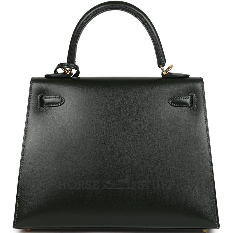 Hermès Kelly Sellier 25 Vert Fonce Box Calf GHW