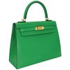 Hermès Kelly Sellier 25 Bambou Chèvre Mysore GHW