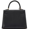 Hermès Kelly Sellier 25 Black Chèvre Mysore GHW