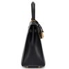 Hermès Kelly Sellier 25 Black Chèvre Mysore GHW