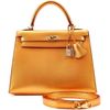 Hermès Kelly Sellier 25 Exceptional Super Rare Metallic Bronze Chèvre Mysore GHW