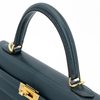 Hermès Kelly Sellier 25 Vert Cypress Chèvre Mysore GHW