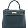Hermès Kelly Sellier 25 Vert Cypress Chèvre Mysore GHW
