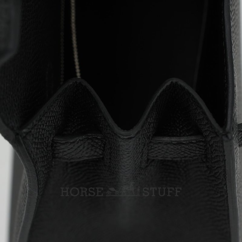 Hermes Kelly Sellier 25 Black Epsom Electrum HW