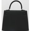 Hermes Kelly Sellier 25 Black Epsom Electrum HW