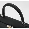 Hermes Kelly Sellier 25 Black Epsom Electrum HW
