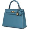 Hermès Kelly Sellier 25 Blue Jean Epsom GHW