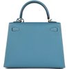 Hermès Kelly Sellier 25 Blue Jean Epsom GHW