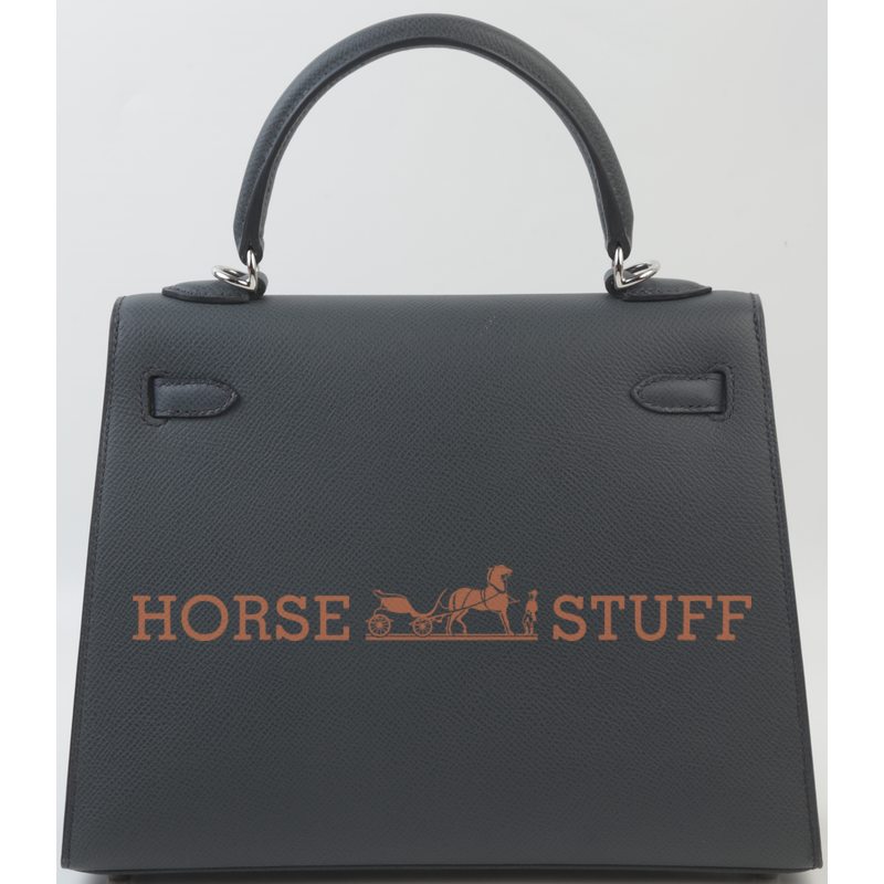 Hermès Kelly Sellier 25 Gris Misty Epsom PHW